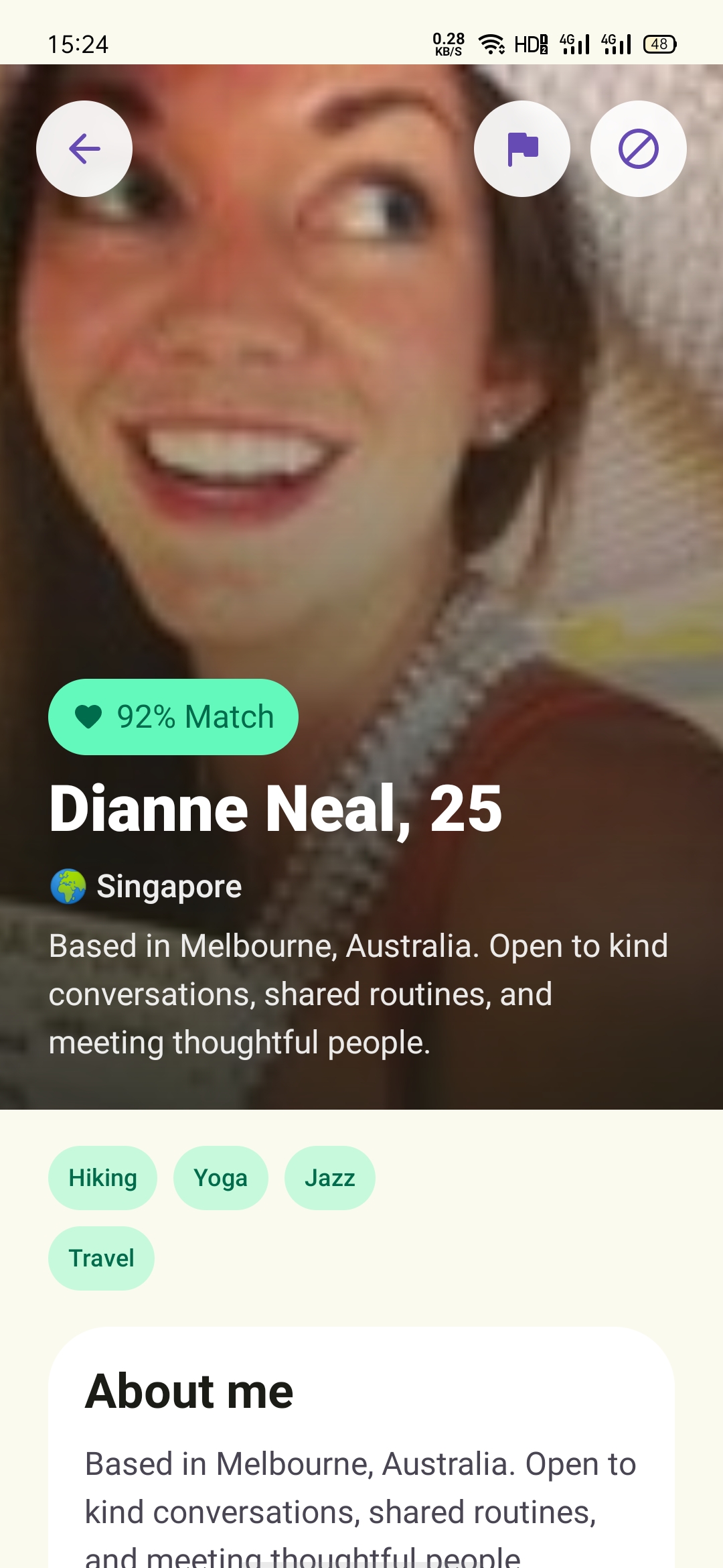 Viora private chat screen